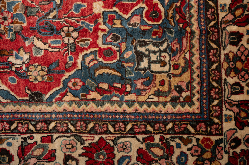 10.0 x 13.9 Semi- Antique Persian Sarouk Mahal Estate Rug #F-4002