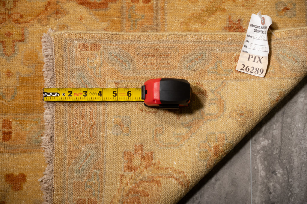 8.2 x 9.9 New Handmade Chobi Ziglar Rug Gold Honey #PIX-26289