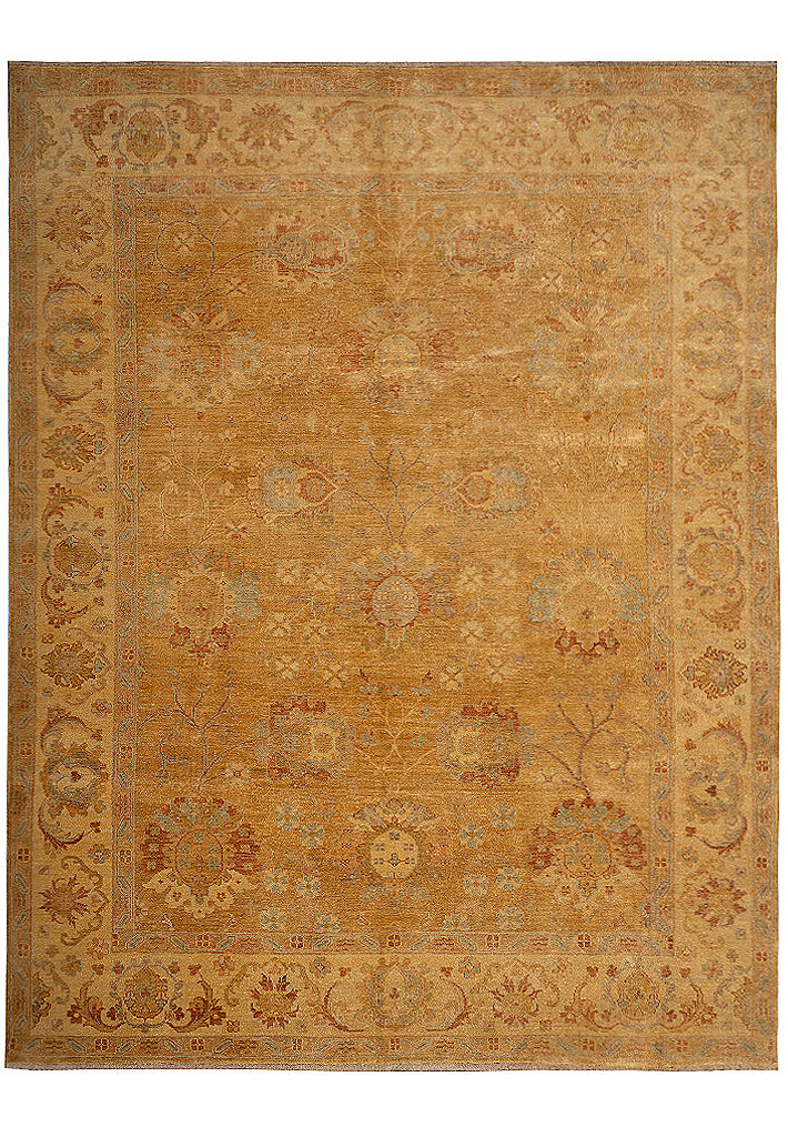 8.2 x 9.9 New Handmade Chobi Ziglar Rug Gold Honey #PIX-26289