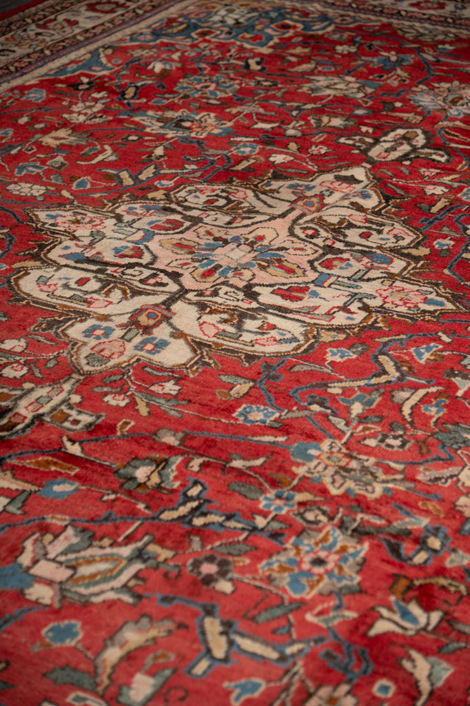 10.0 x 13.9 Semi- Antique Persian Sarouk Mahal Estate Rug #F-4002