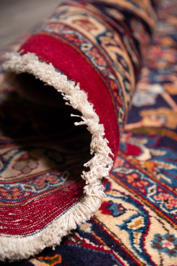 9.1 x 13.0 SIGNED Persian Mashad Rug  #F-4003