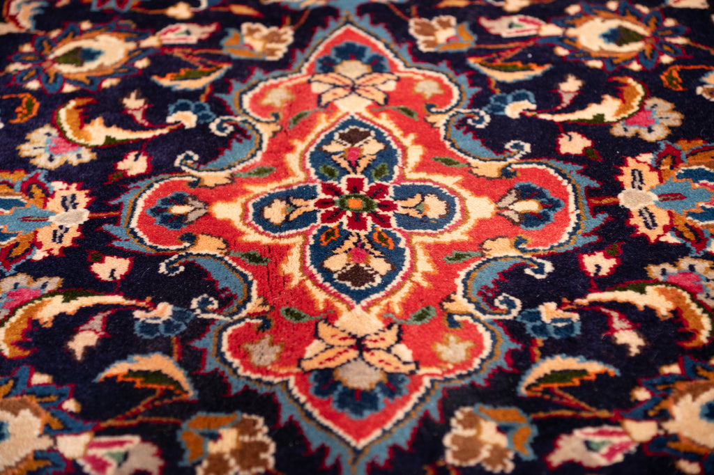 9.1 x 13.0 SIGNED Persian Mashad Rug  #F-4003