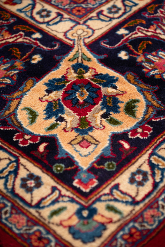 9.1 x 13.0 SIGNED Persian Mashad Rug  #F-4003