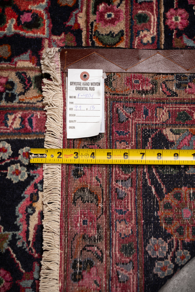 9.9 x 13.0 SIGNED Persian Khorasan Mashad Rug #F-4004