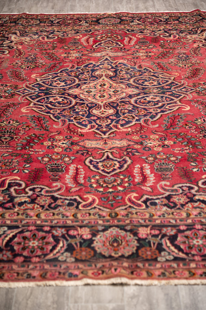 9.9 x 13.0 SIGNED Persian Khorasan Mashad Rug #F-4004