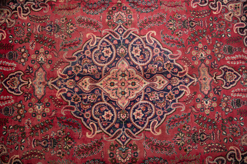 9.9 x 13.0 SIGNED Persian Khorasan Mashad Rug #F-4004