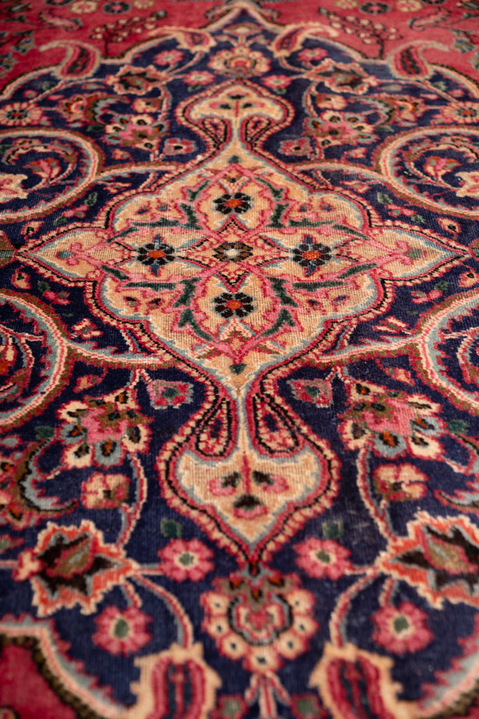 9.9 x 13.0 SIGNED Persian Khorasan Mashad Rug #F-4004