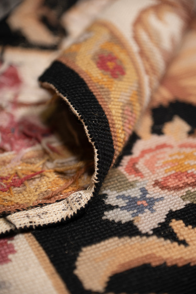 3.0 x 5.0 Needle Point Rug BLACK #F-4005