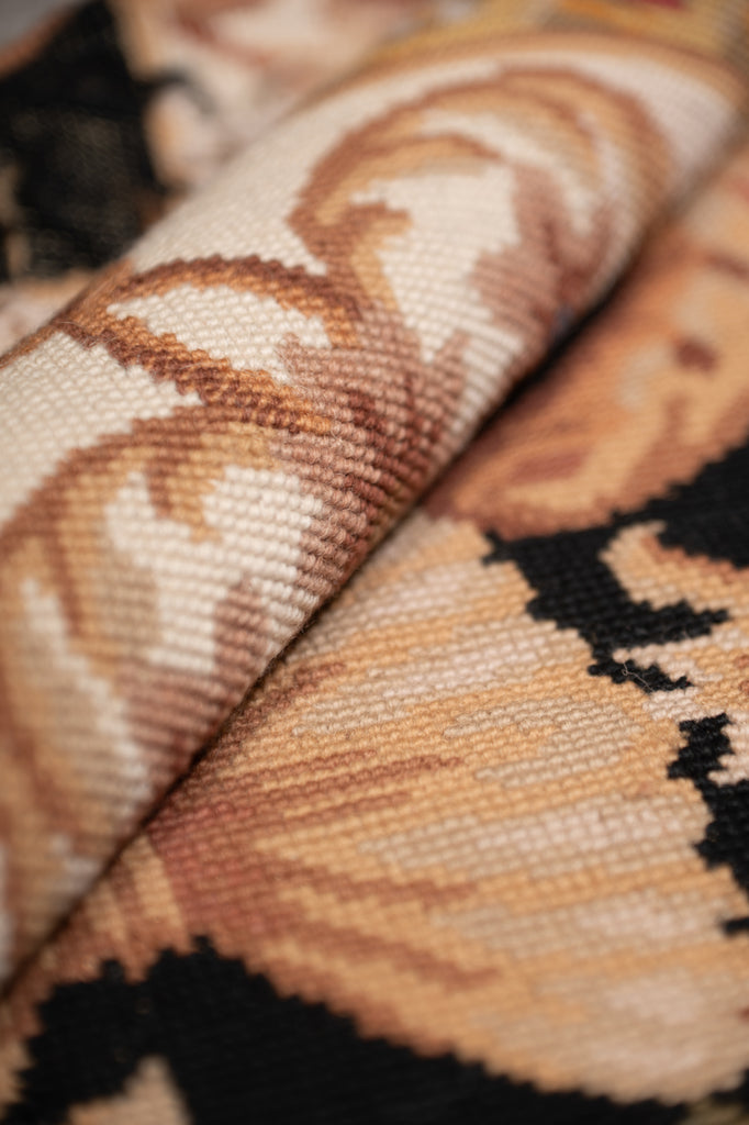 3.0 x 5.0 Needle Point Rug BLACK #F-4005