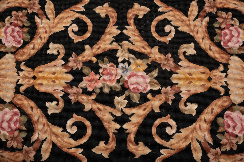 3.0 x 5.0 Needle Point Rug BLACK #F-4005