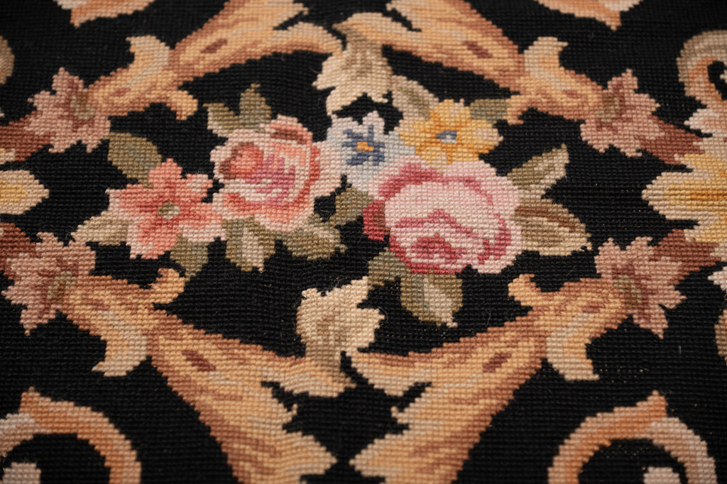 3.0 x 5.0 Needle Point Rug BLACK #F-4005