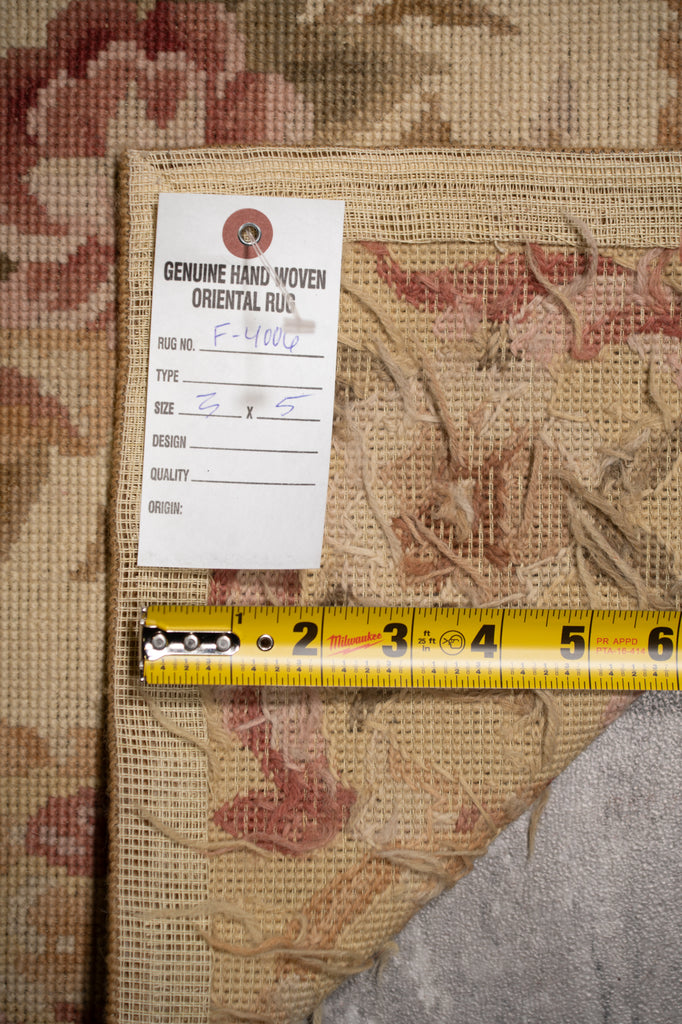 3x5 Needle Point Rug French Aubusson Flat Weave #F-4006