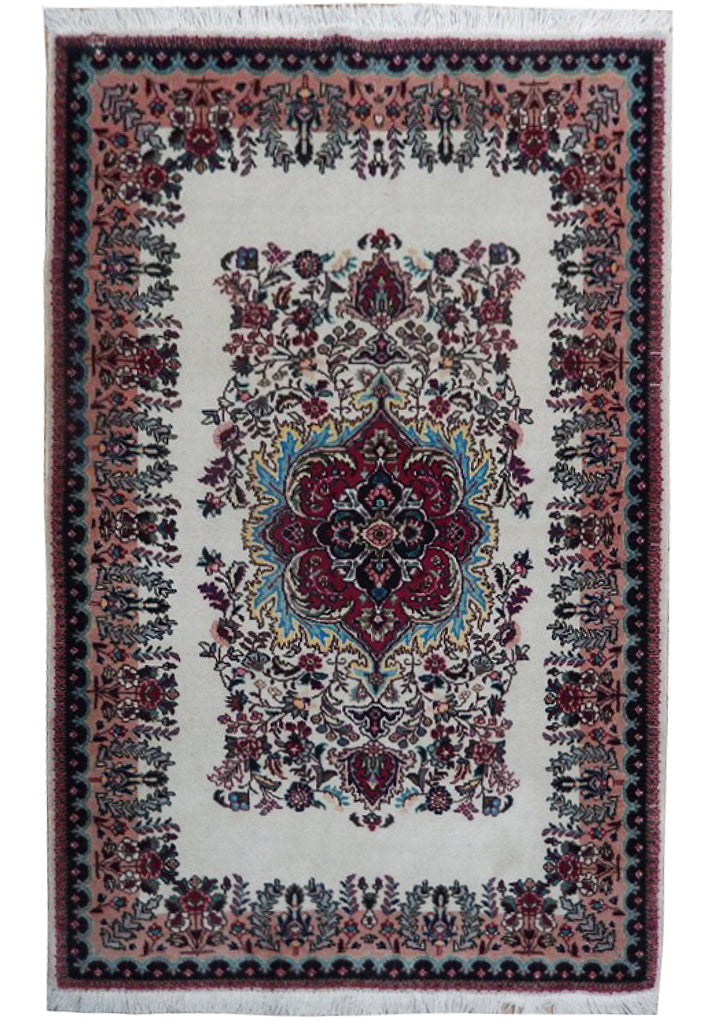 3.6 x 5.3  Persian Qom Quality Wool Rug #PIX-22787