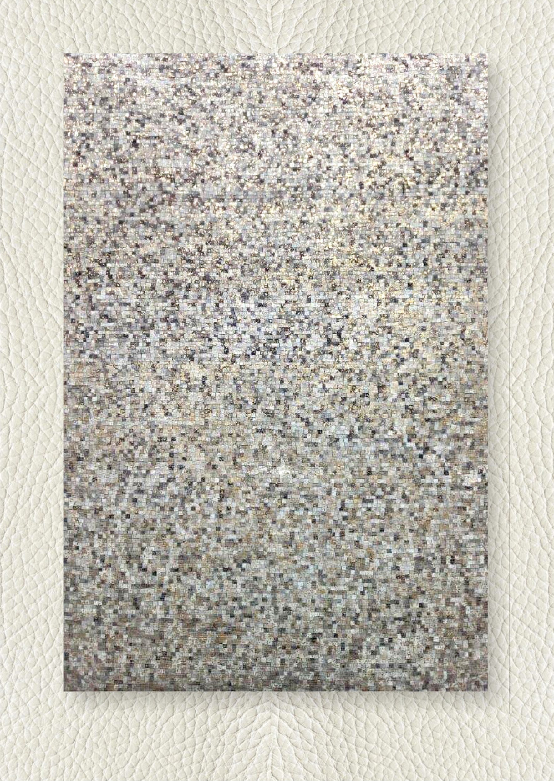 Handcrafted Metallic Mosaic Genuine Leather Rug #23P-80099 | www ...