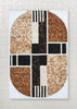 Load image into Gallery viewer, Modern Oval Geometric Patchwork Cowhide Leather Area Rug
