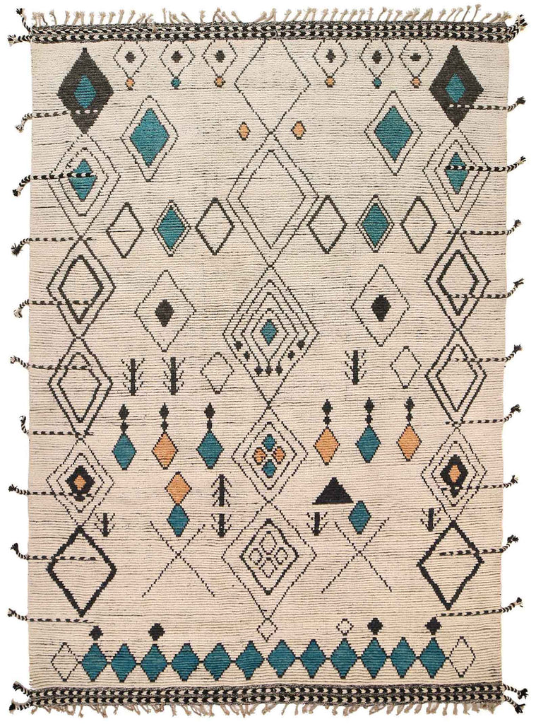 7.11 x 11.3 Handmade Contemporary Moroccan Wool Rug M25