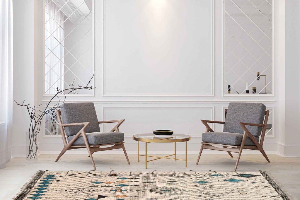 7.11 x 11.3 Handmade Contemporary Moroccan Wool Rug M25