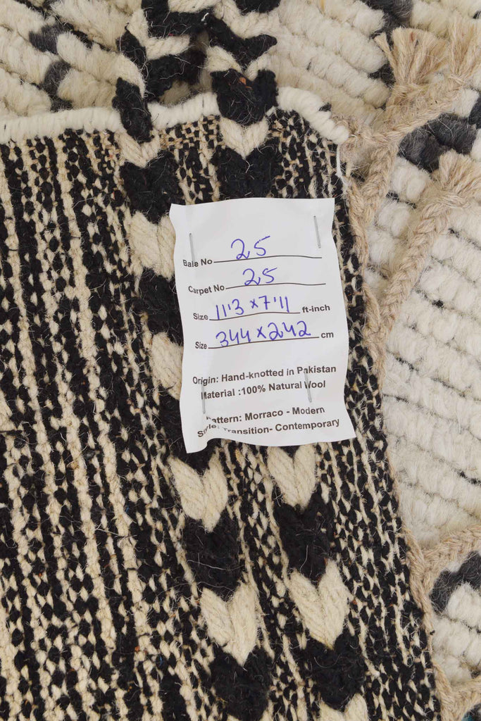 7.11 x 11.3 Handmade Contemporary Moroccan Wool Rug M25
