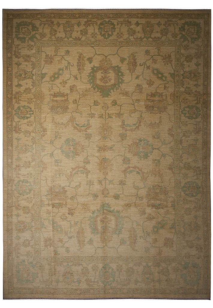 9.0 x 12.0 New Oushak  Natural Hand-Knotted #PIX-26986