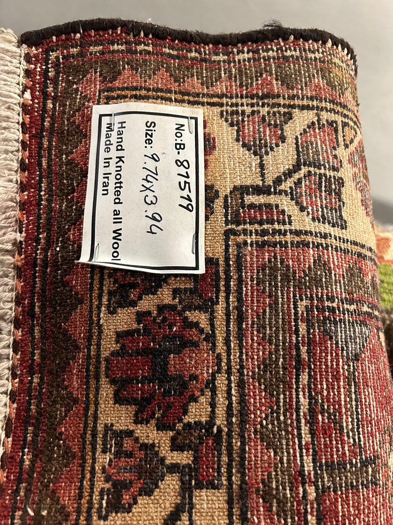 3.11 x 9.9 Persian Hamadan Style Area Runner Rug 81519