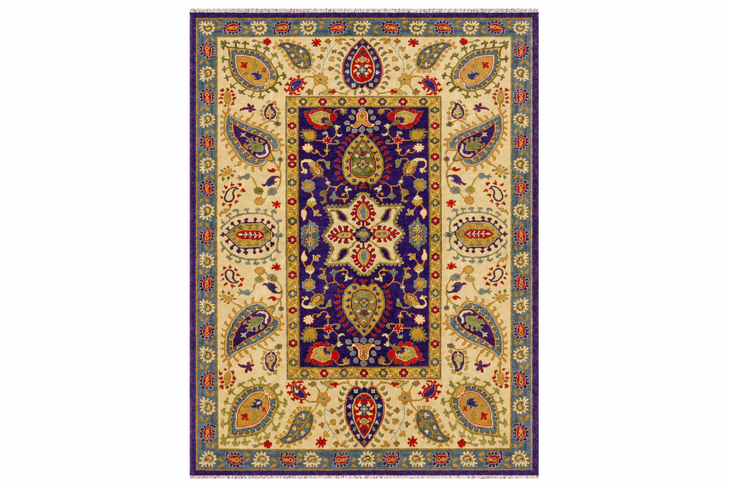 6.8 x 9.9 Kazak Unique Color Fine Wool Handmade Carpet #PIX-26870