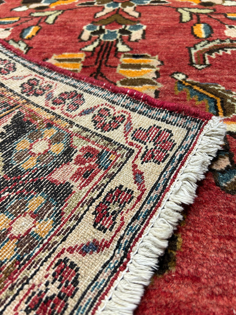 2.8 x 4.3 Orange Traditional Persian Design Hamadan Rug 81926