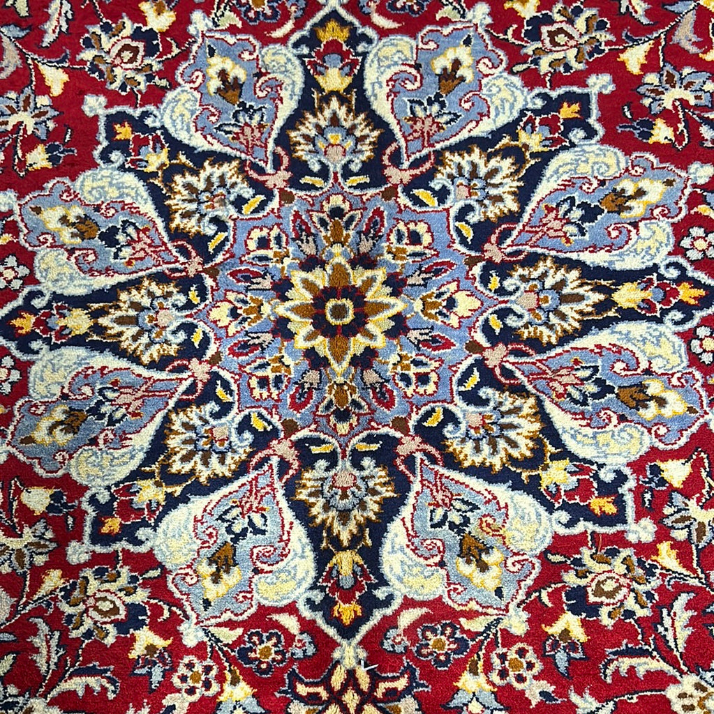8.2 x 11.4 RED BLUE Persian Tabriz Rug 7064