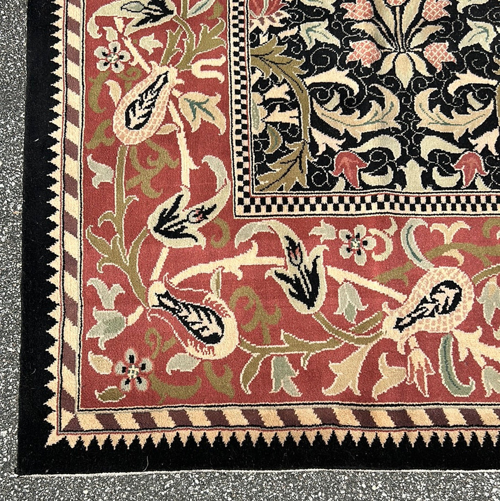 10 x 12 Black Handmade Luxurious Softness Agra Rug 23981