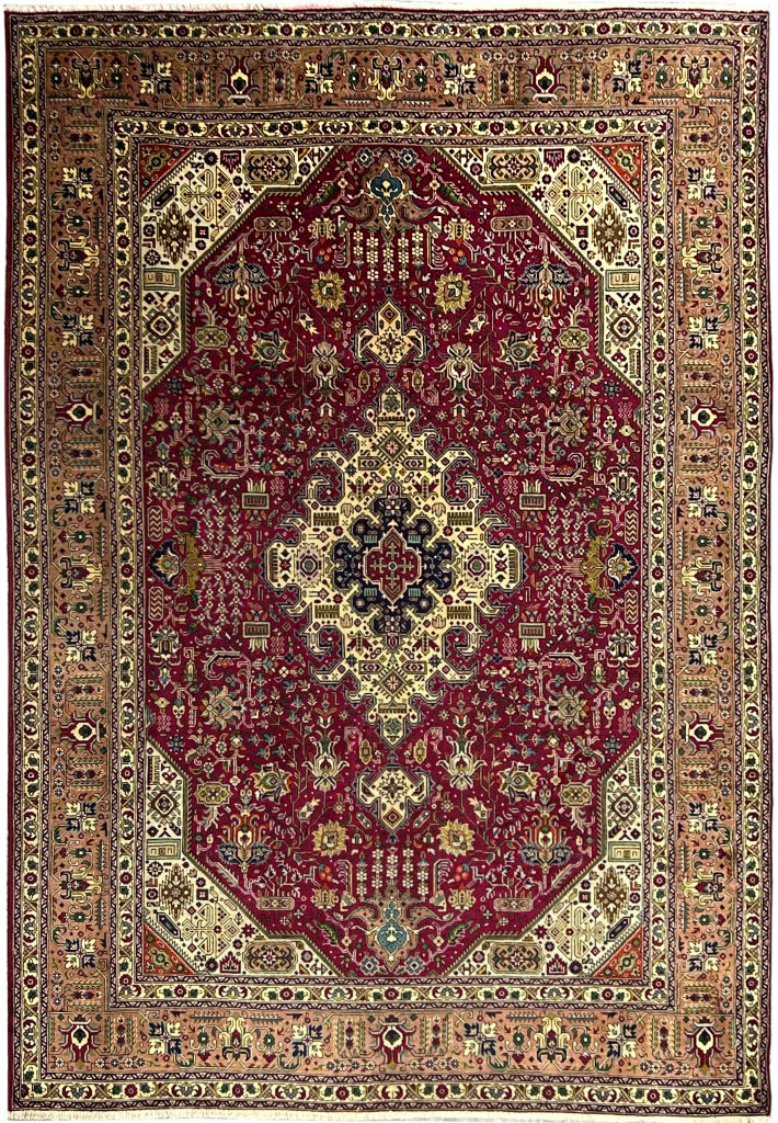 8.1 x 11.2 Genuine Persian Tabriz Wool Rug #PIX-11852