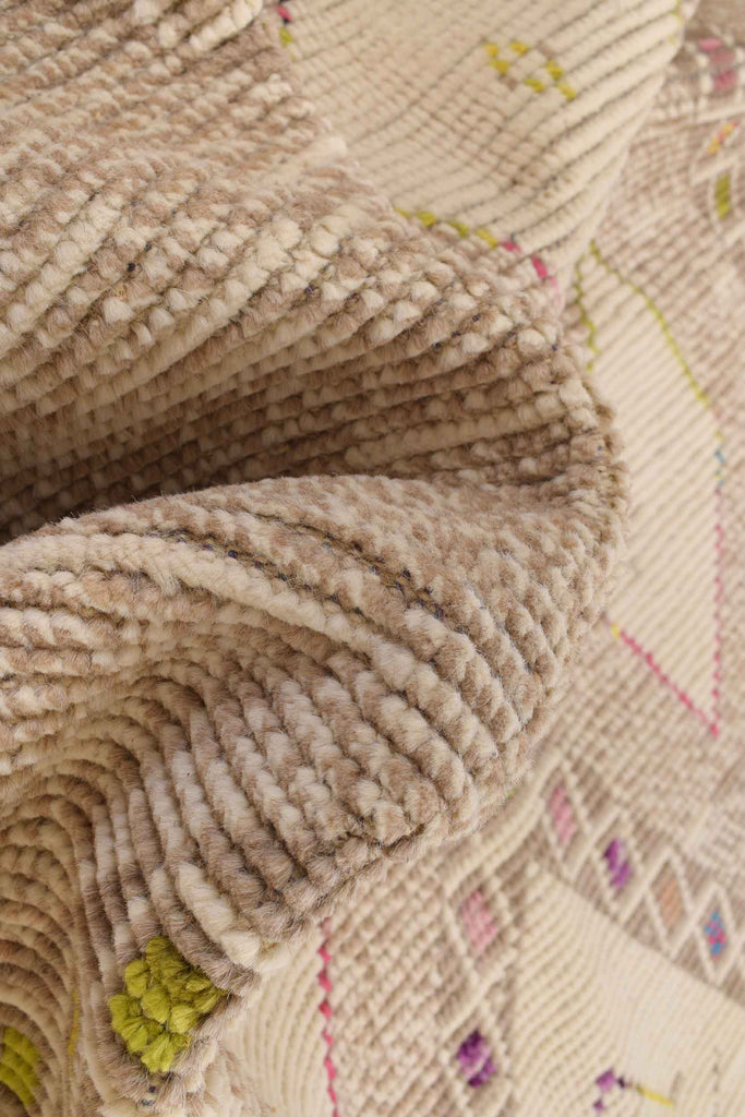 5.11 x 12.11 Handmade Contemporary Moroccan Wool Odd Size Rug M3