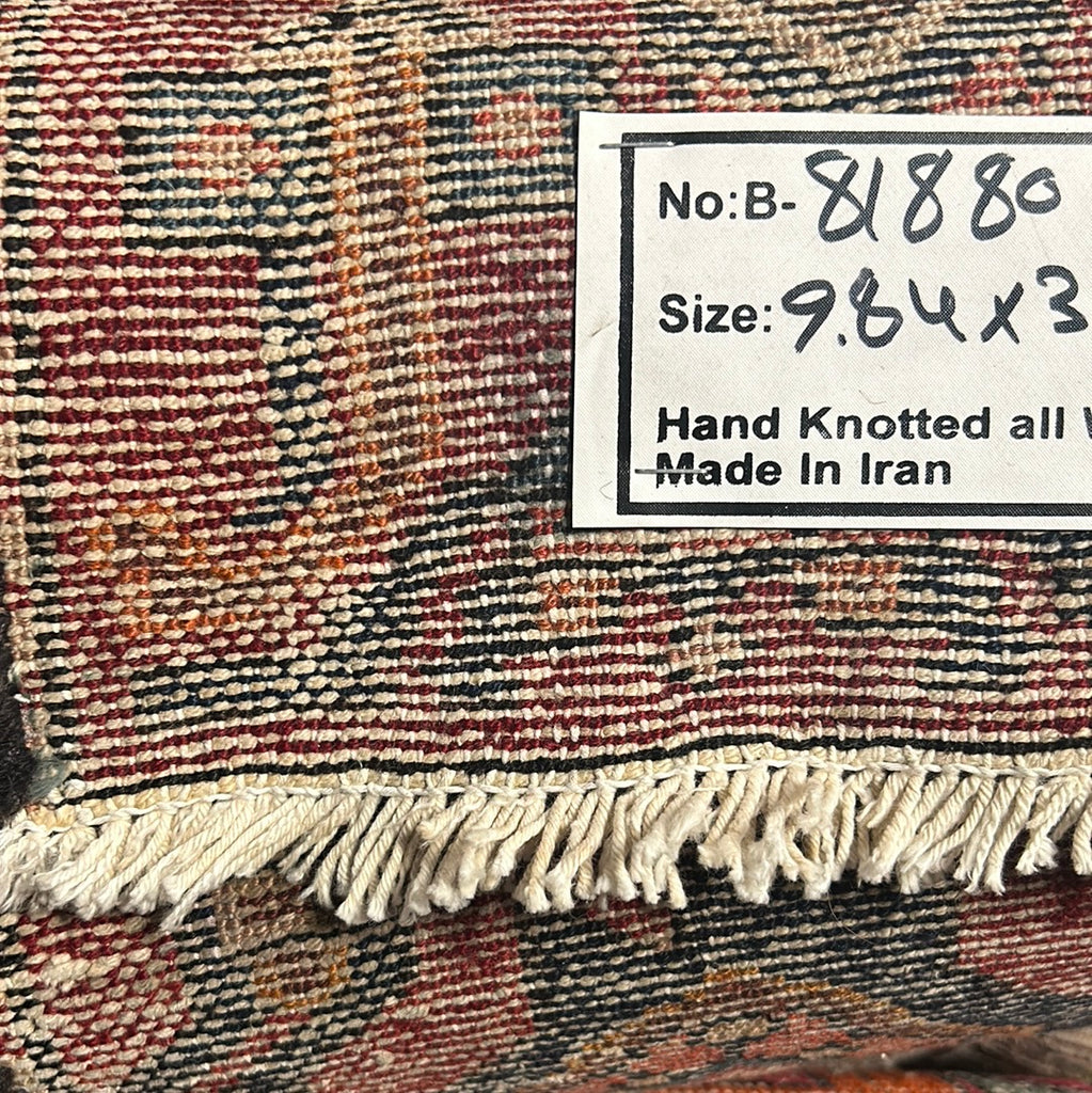 3.5 x 9.10 Persian Hamadan Runner Rug 81880