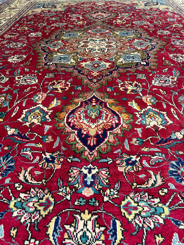8.1 x 11.4 Genuine Persian Tabriz Wool Rug #PIX-11896