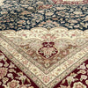 Load image into Gallery viewer, 9.5 x 13.7 Navy Blue Wool &amp; Silk Sino Tabriz Rug #PIX-14840