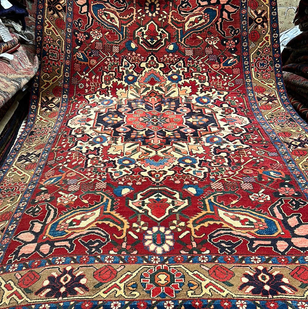 5.1 x 8.7 Red Persian Bakhtiar Rug 7421
