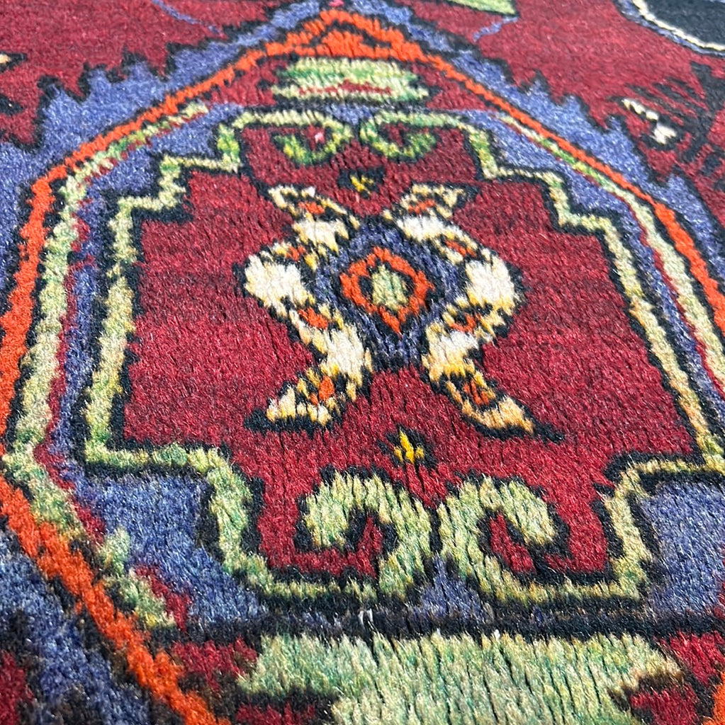 4.10 x 8.6 Red Semi Antique Russian Kazak Runner 73434