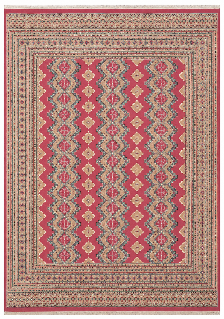 9 x 13 Jaldar Hand Knotted Wool Area Rug Geometric Carpet PIX-14766