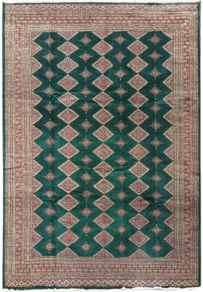 GREEN Jaldar Bokara Rug Quality Wool Handmade 8\' x 11\' #F-6038 –  Bestrugplace