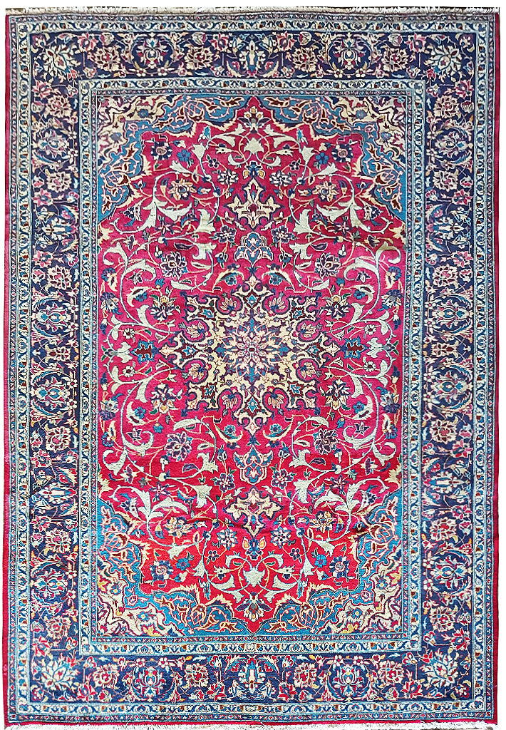 7.10 x 11.7 Pre-Owned Persian Rug Najafabad Esfahan #F-6155
