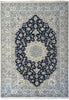 Load image into Gallery viewer, 6.7 x 10 Persian Nain Rug Wool and Silk Quality Handmade carpet #F-6180