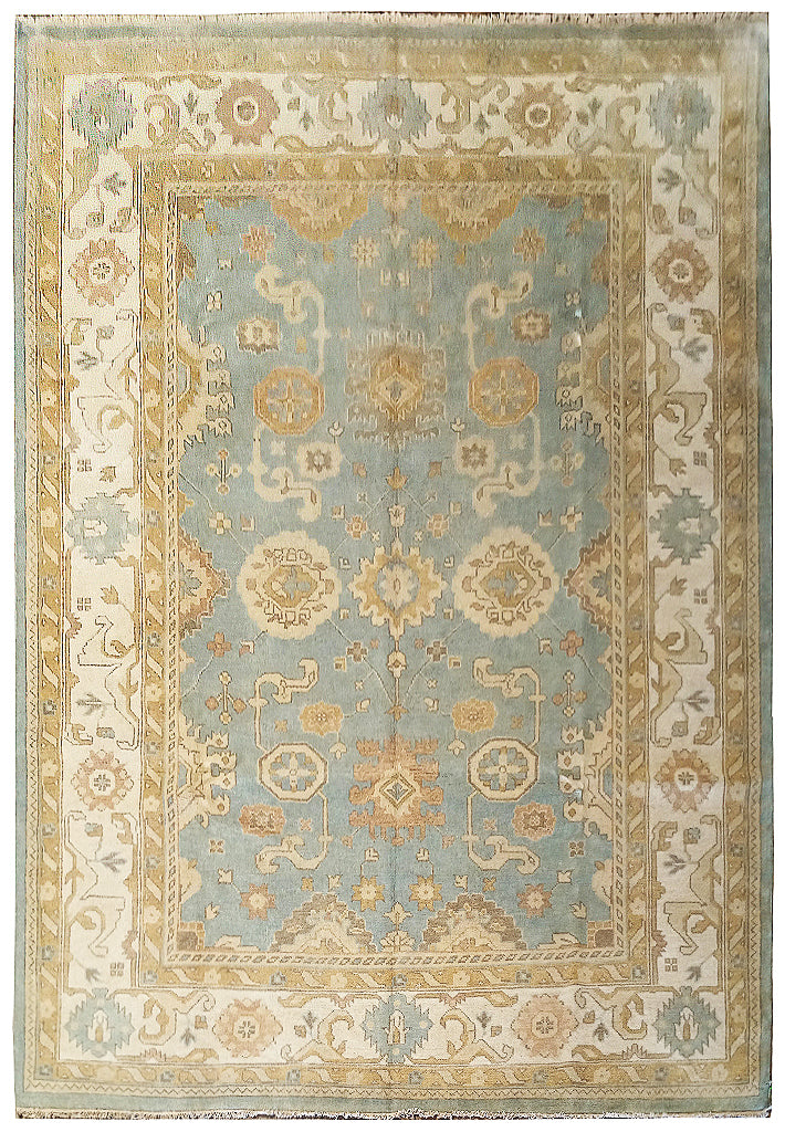 8.2 x 10 NEW HANDMADE OUSHAK RUG LIGHT BLUE#F-6202