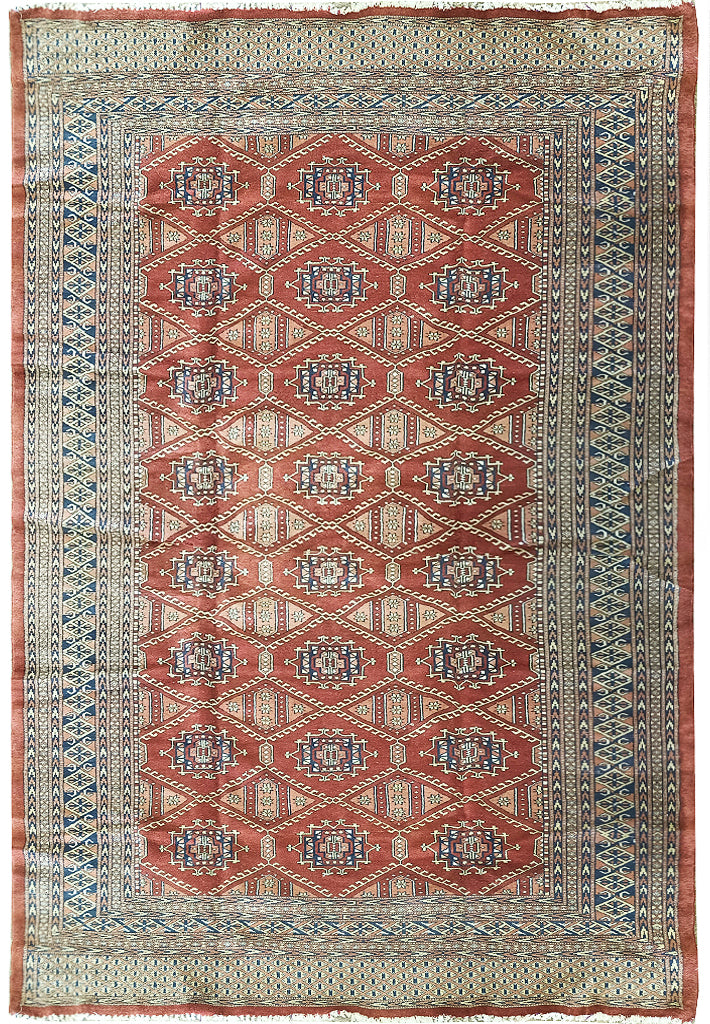 5.4 x 8.8 New handmade Jaldar Bokara Rug GEPORMETRIC #F-6226