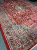 Load image into Gallery viewer, 9.6 x 13 Red Handmade Persian Design Sarouk Rug 977