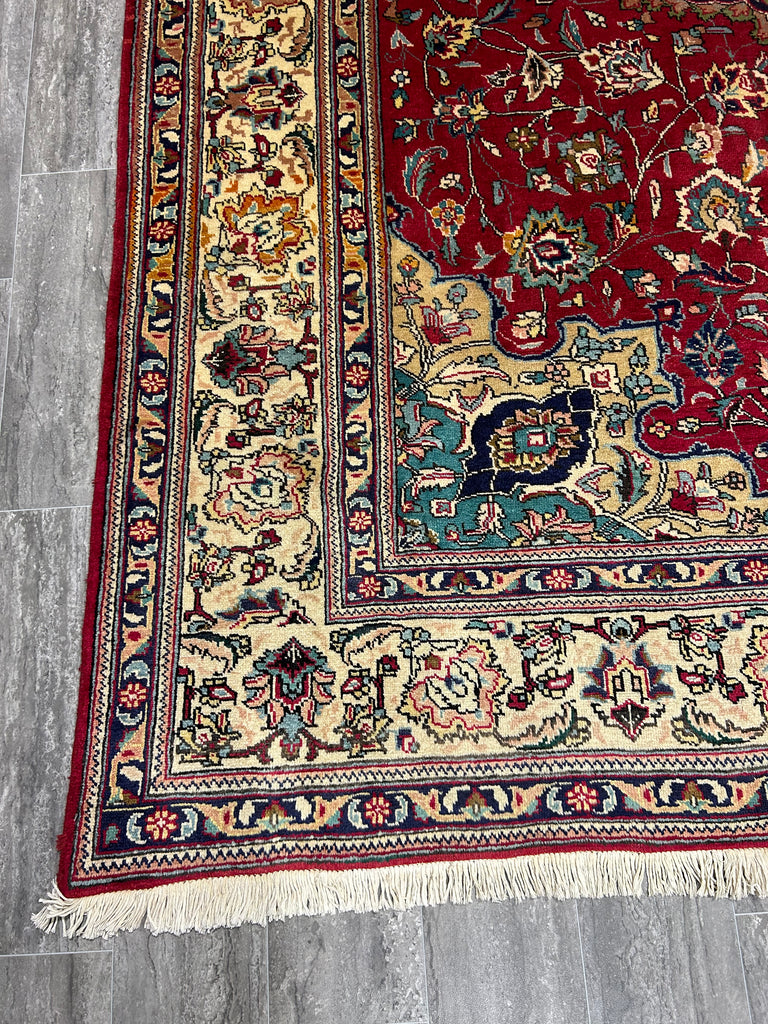 8.1 x 11.4 Genuine Persian Tabriz Wool Rug #PIX-11896