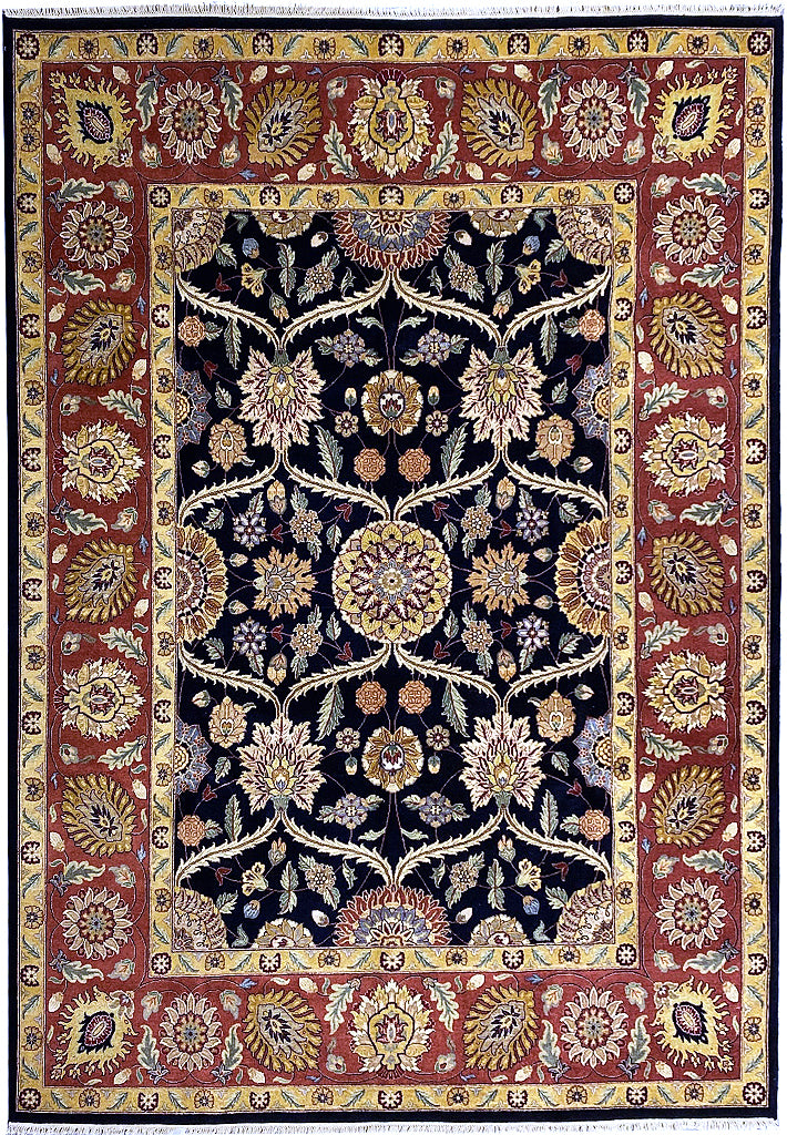 9 x 12 Quality Wool Handmade Jaipour Rug ROYAL BLUE #F-6859