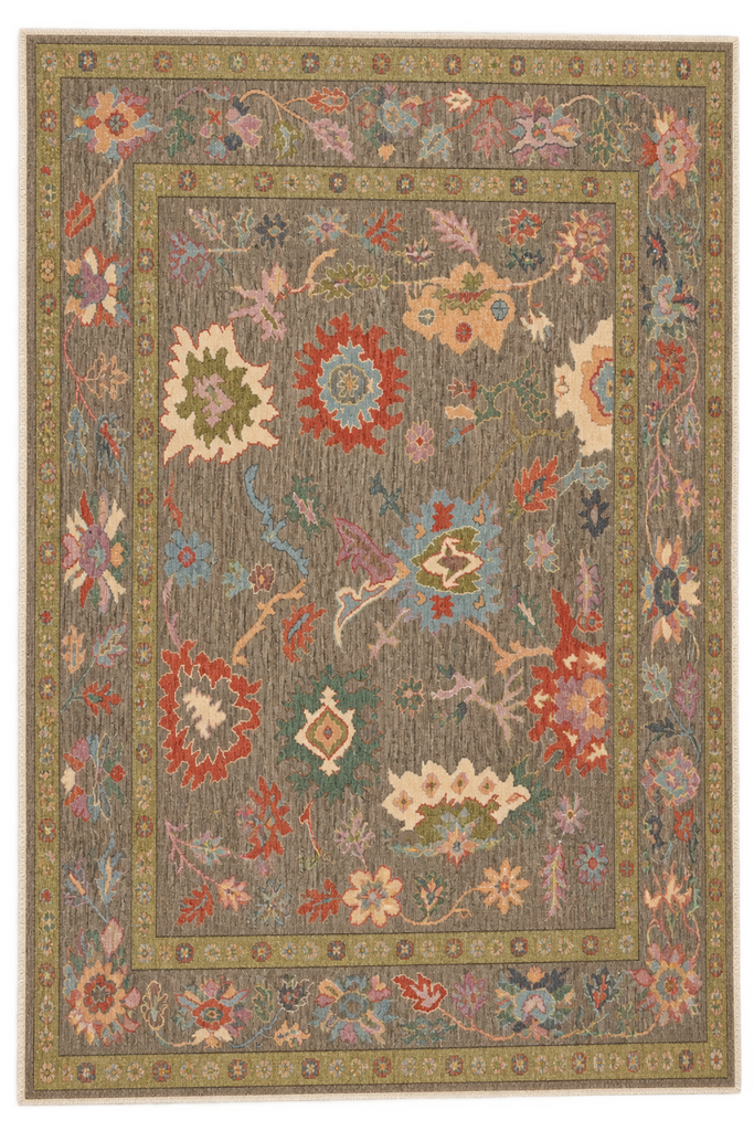 8 x 9.9 Green Handmade Oushak Rug #F-6723