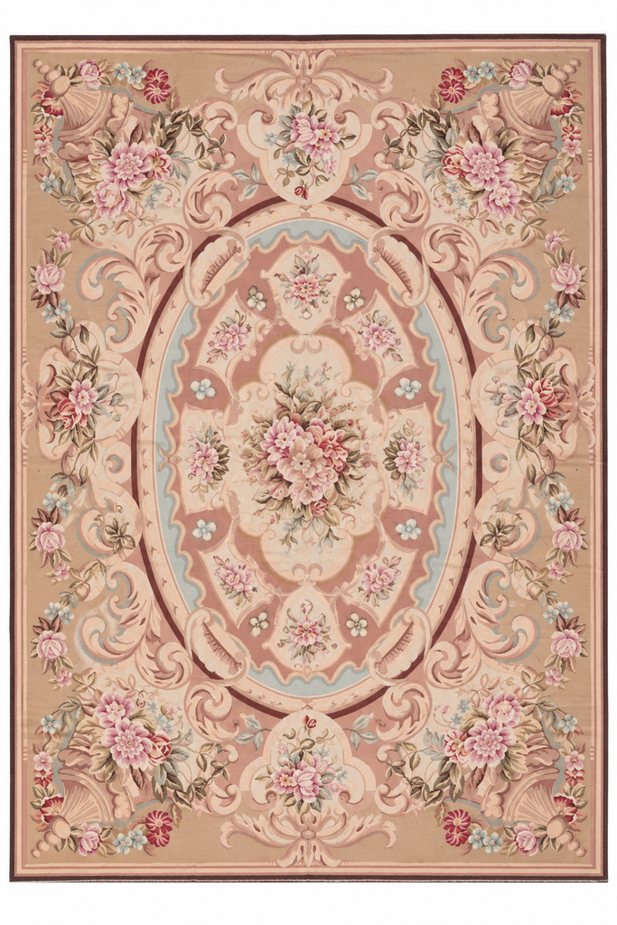 9 x 12 Aubusson Savanerrie Flat Weave Rug 20809
