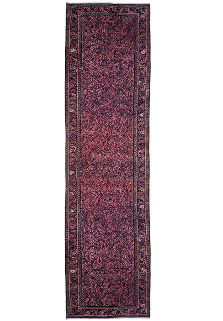3.3 x 12.9 Semi-Antique Persian Hamadan Runner 71773