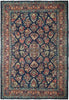 Load image into Gallery viewer, 7&#39; x 10&#39;5” Navy Blue Fine Wool Dense Weave Persian Sarouk Rug 72743
