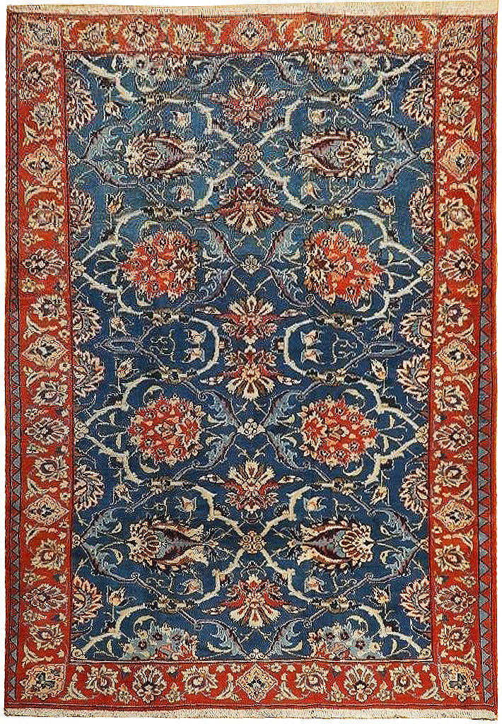 5 x 7.4 Semi-Antique Persian Waramin Rug #B-74761