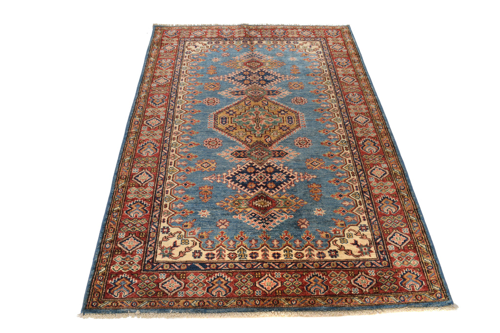 4' x 6' Blue Super Kazak Rug M74